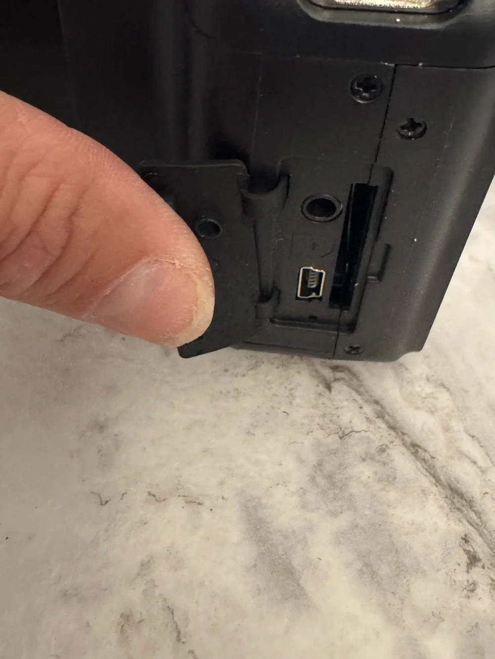 Black Digital Camera/Video with Detachable Macro Lens and USB Cable